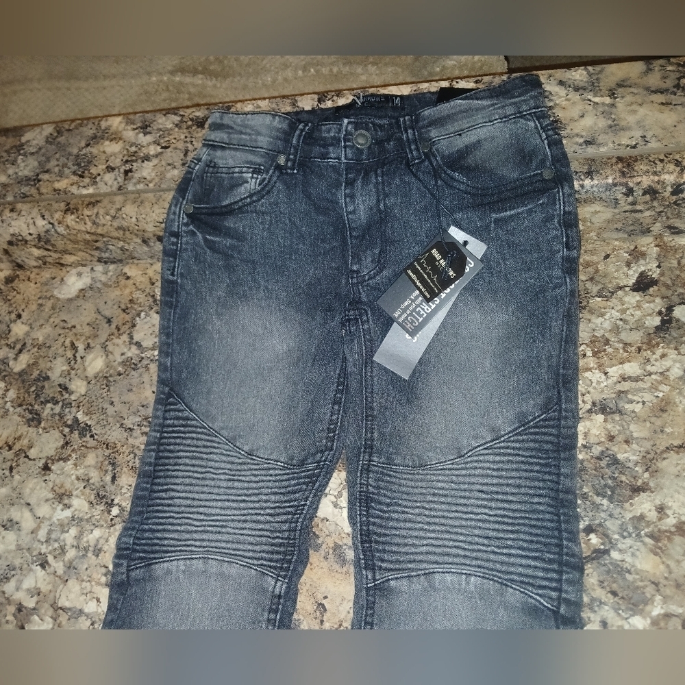 Road narrow size 14 black rinse boys jeans. Nyc. Designed and crafted .new - Picture 4 of 9